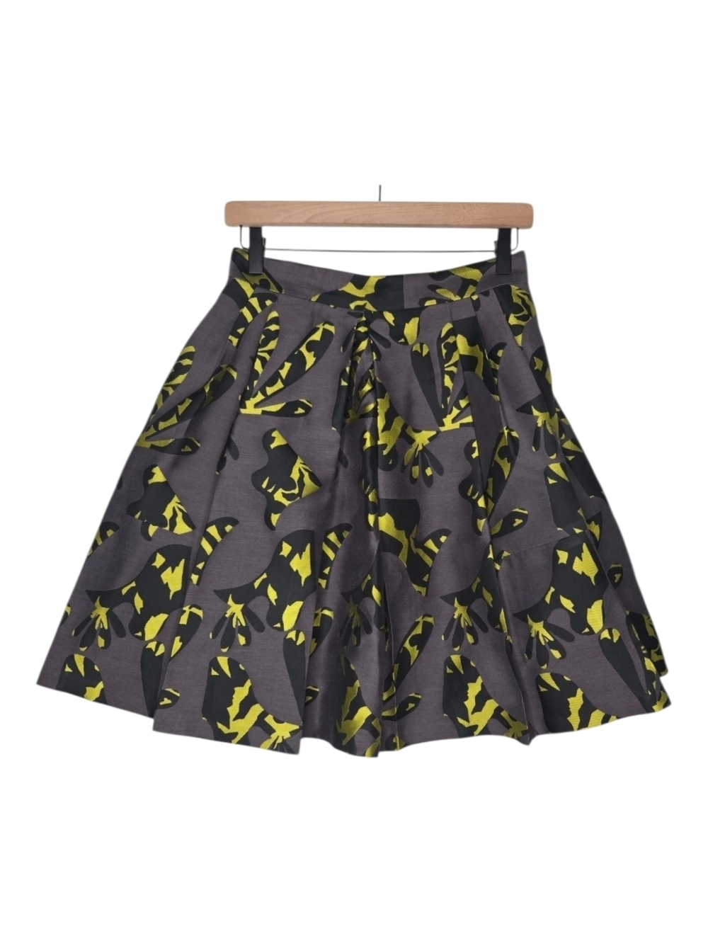 Banana Republic Womens Neon Jacquard Jigsaw Print Swing Skirt Size 4